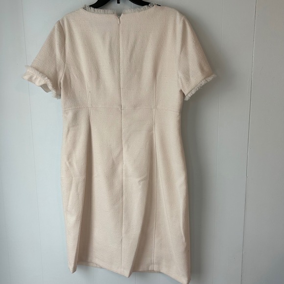 Andrew Marc Pearl Textured V Neck Sheath Dress Short Sleeve Size 14 Read - Picture 10 of 14